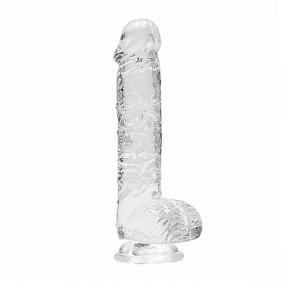 Фаллоимитатор «Realrock Dildo 6», 17 см, прозрачный