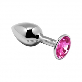 Металева анальна пробка із кристалом Alive Mini Metal Butt Plug Pink S