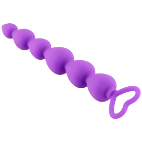 Анальний стрижень Anal Beads Purple Heart, фіолетовий