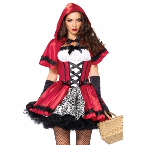 Эротический костюм Красной шапочки Leg Avenue Gothic Red Riding Hood, платье, накидка