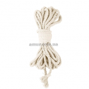 Бавовняна мотузка BDSM 8 метрів, 6 мм, біла