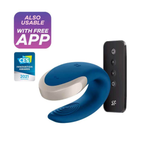Вибратор для двоих «Satisfyer Double Fun» Blue