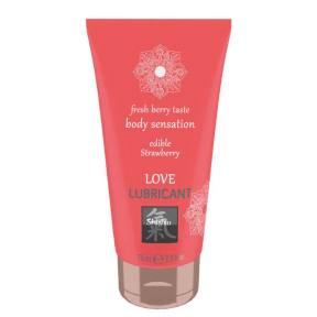 Лубрикант Shiatsu Love lubricant edible Strawbarry, смак та аромат полуниці, 75 мл