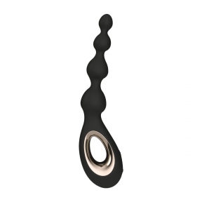 Анальні буси з вібрацією LELO Soraya Beads, чорні, різний діаметр намистин, 8 режимів