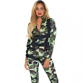 Эротический костюм десантницы Leg Avenue Pretty Paratrooper, комбинезон, портупея