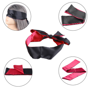 Маска Erospace Wild Play Satin Eye Mask C18, черный-малиновый