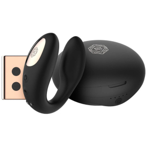Вибратор для пар Rosy Gold C-Shape, 10 режимов вибрации, пульт ДУ