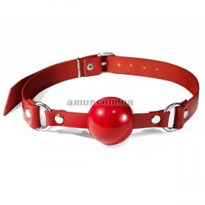 Кляп силиконовый Feral Feelings Silicon Ball Gag, красный ремень, красный шарик