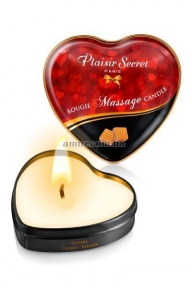 Масажна свічка серце Plaisirs Secrets Caramel, Карамель, 35 мл