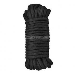 Мотузка «Bondage Rope», чорна, 10 метрів