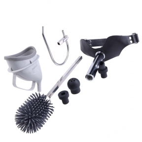 Набір для домінування LOCKINK SEVANDA Objectification Bathroom Set, маска і 4 насадки