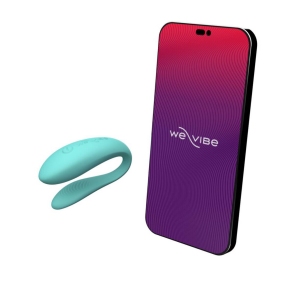 Смарт-вібратор для пар We-Vibe Sync Lite Aqua, 10 віброрежимів
