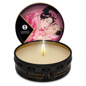 Масажна свічка Shunga Mini Massage Candle - Rose Petals (30 мл) з афродизіаками
