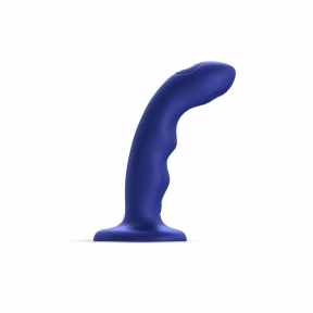 Насадка для страпона с двойной точечной пульсацией Strap-On-Me TAPPING DILDO WAVE – NIGHT BLUE, М