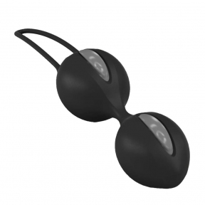 Вагинальные шарики Fun Factory SMARTBALLS DUO, черно-серые, 2 шт, диаметр 3,2 и 3,6 см