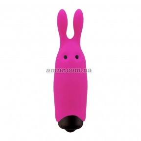 Вибропуля Adrien Lastic Pocket Vibe Rabbit, розовая, со стимулирующими ушками