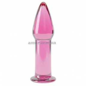 Стеклянный фаллоимитатор «Glass Romance Dildo» 12,2 см, розовый