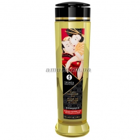 Массажное масло Shunga Romance - Sparkling Strawberry Wine, 240 мл, натуральное и увлажняющее