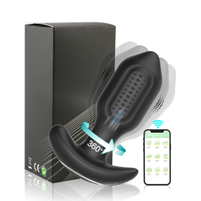 Анальна пробка з вібрацією та ротацією «Bliss APP»