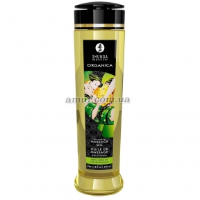 Органическое массажное масло Shunga Organica - Exotic green tea, 240 мл, с витамином Е
