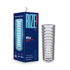 Мастурбатор Blush Rize – Ribz Glow in the Dark Masturbator, прозорий, нейтральний, світиться у темряві