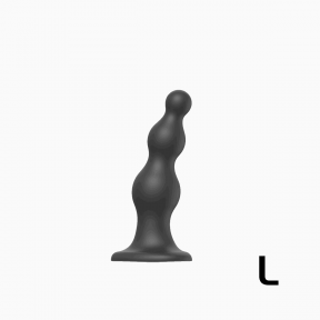 Фаллоимитатор Strap-On-Me Dildo Plug Beads, черный, L