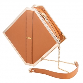 Сумка LOCKINK Mysterious Square Kink Bag, коричневая