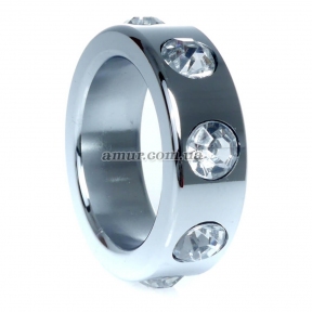 Эрекционное кольцо «Metal Cock Ring Cristal Diamonds»