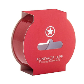 Бондажная лента Non Sticky Bondage Tape, красная, 17,5 метров