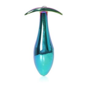 Анальна пробка «Jewellery Multicolour Plug», L, з прозорим кристалом