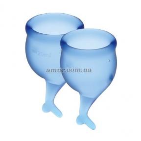 Набор менструальных чаш Satisfyer Feel Secure (dark blue), 15мл и 20мл