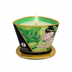 Массажная свеча Shunga Massage Candle - Exotic Green Tea, 170 мл, с афродизиаками