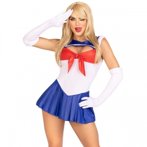 Еротичний костюм Сейлор Мун Leg Avenue Sexy Sailor, сукня, рукавички, бант