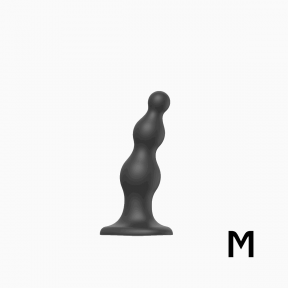 Фаллоимитатор Strap-On-Me Dildo Plug Beads, черный, M