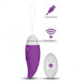 Виброяйцо «IJOY Wireless Remote Control Rechargeable Egg»,  фиолетовое