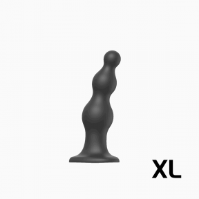 Фаллоимитатор Strap-On-Me Dildo Plug Beads, черный, XL