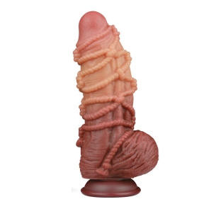 Фаллоимитатор «Dual layered Platinum Silicone Cock with Rope», 24 см