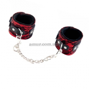 Кружевные наручники «Toyfa Marcus» красные