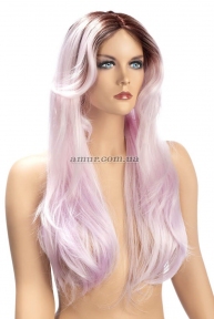 Перука World Wigs Aya, двотонна, чорна з фіолетовим.