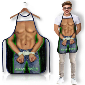 Кумедний кухонний фартух з написом «Гра закінчена - Gave Over»