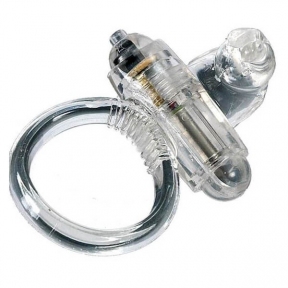 Ерекційне кільце «Cockring Rabbit», прозоре