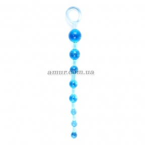 Анальний ланцюжок «Jelly Anal 10 Beads» синій