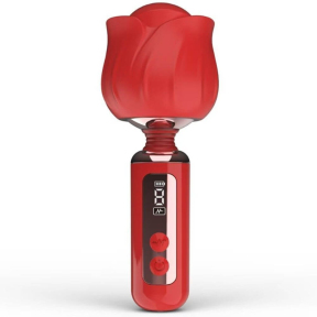 Клиторальный вибратор в форме розы «Boss Series Rose Magic», красный