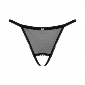 Прозрачные стринги с доступом Obsessive Celia Noir crotchless thong