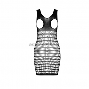 Бодистокинг-платье с открытой грудью Passion BS092, черное