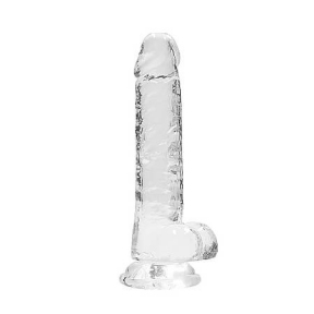 Фаллоимитатор «Realrock Dildo 7», 19 см, прозрачный