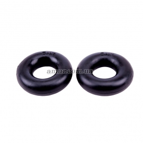 Набір з 2 чорних ерекційних каблучок «Get Lock Donut Rings Over Sized»