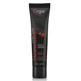 Съедобный лубрикант Orgie Strawberry 100 мл, со вкусом клубники