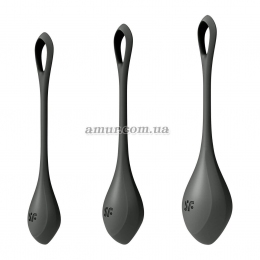 Набор йони бусин, диаметр 2-2,5-3 см «Satisfyer Yoni Power 2» черные