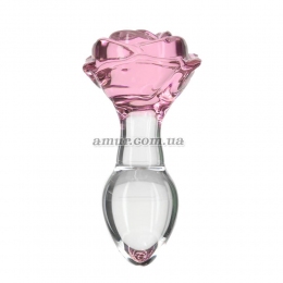 Стеклянная анальная пробка Pillow Talk - Rosy- Luxurious Glass